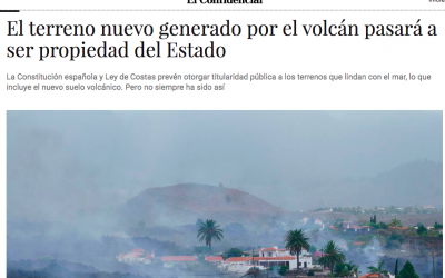 El terreno nuevo generado por el volcán pasará a ser propiedad del Estado